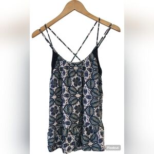 Melrose and Market Women's Size Medium Teal/ Blue Strappy Tank
